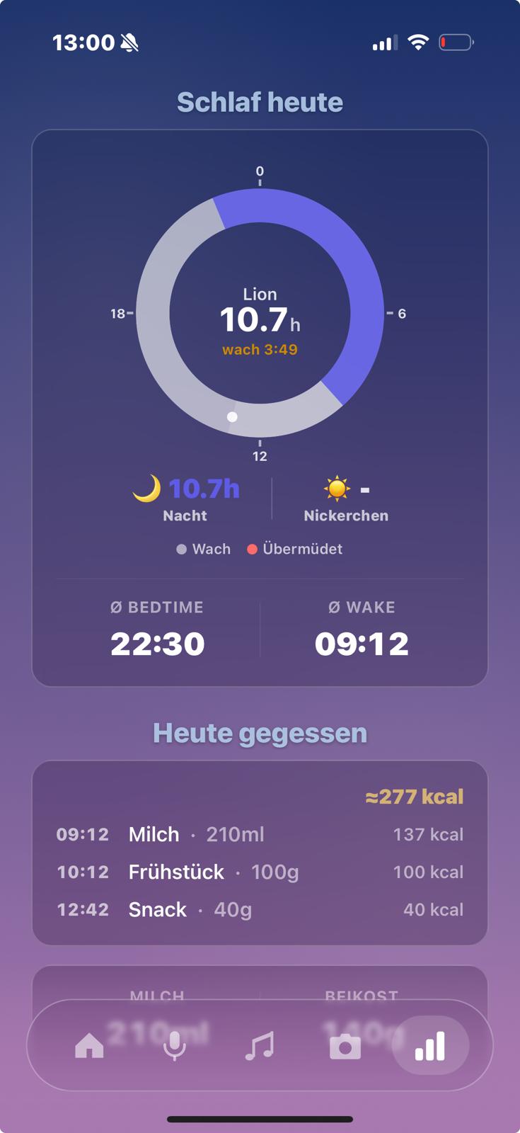Lio Vorhersagen - Sleep Tracking